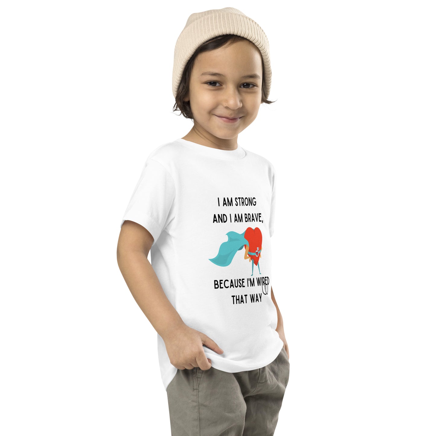 Strong and Brave -Toddler - Short Sleeve Tee