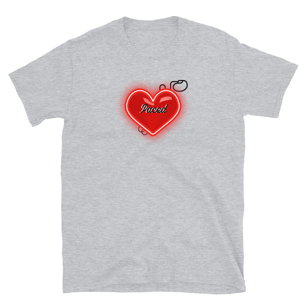 Paced Neon Heart - Short-Sleeve Unisex T-Shirt