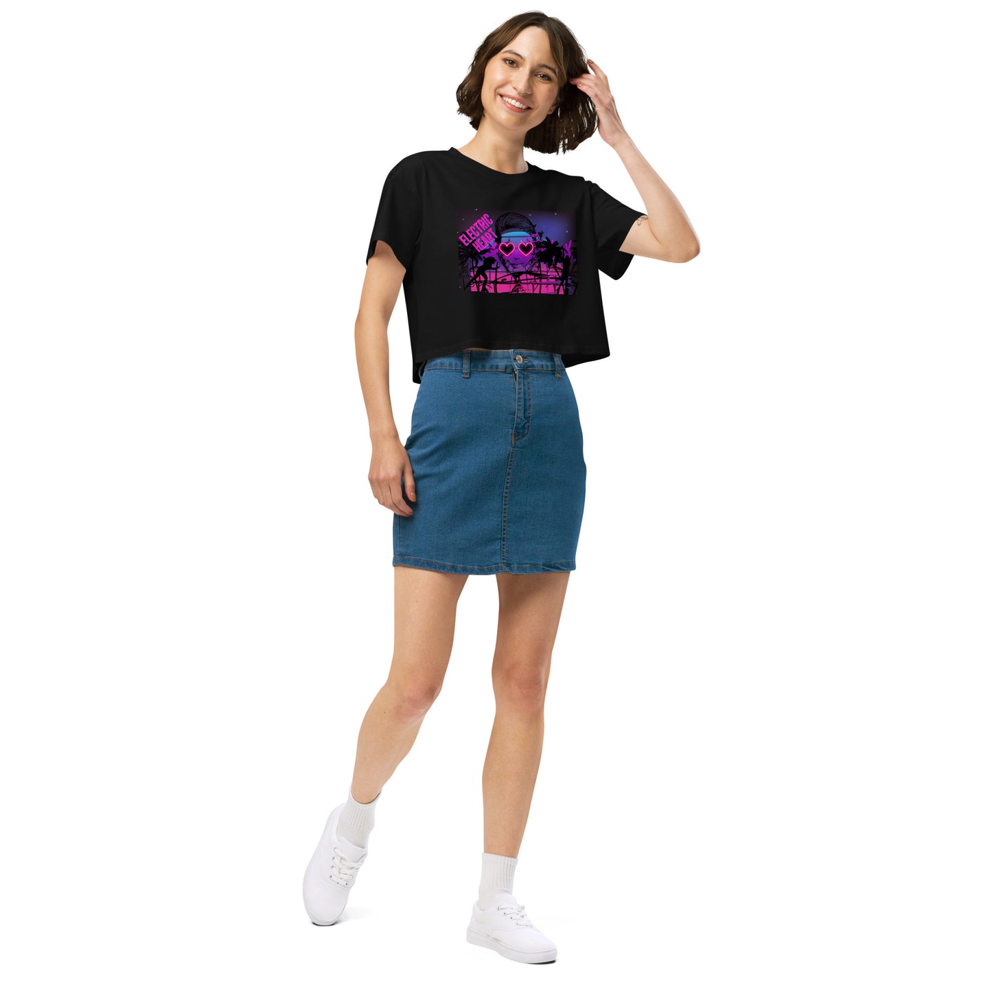 Electric Heart - Women’s crop top