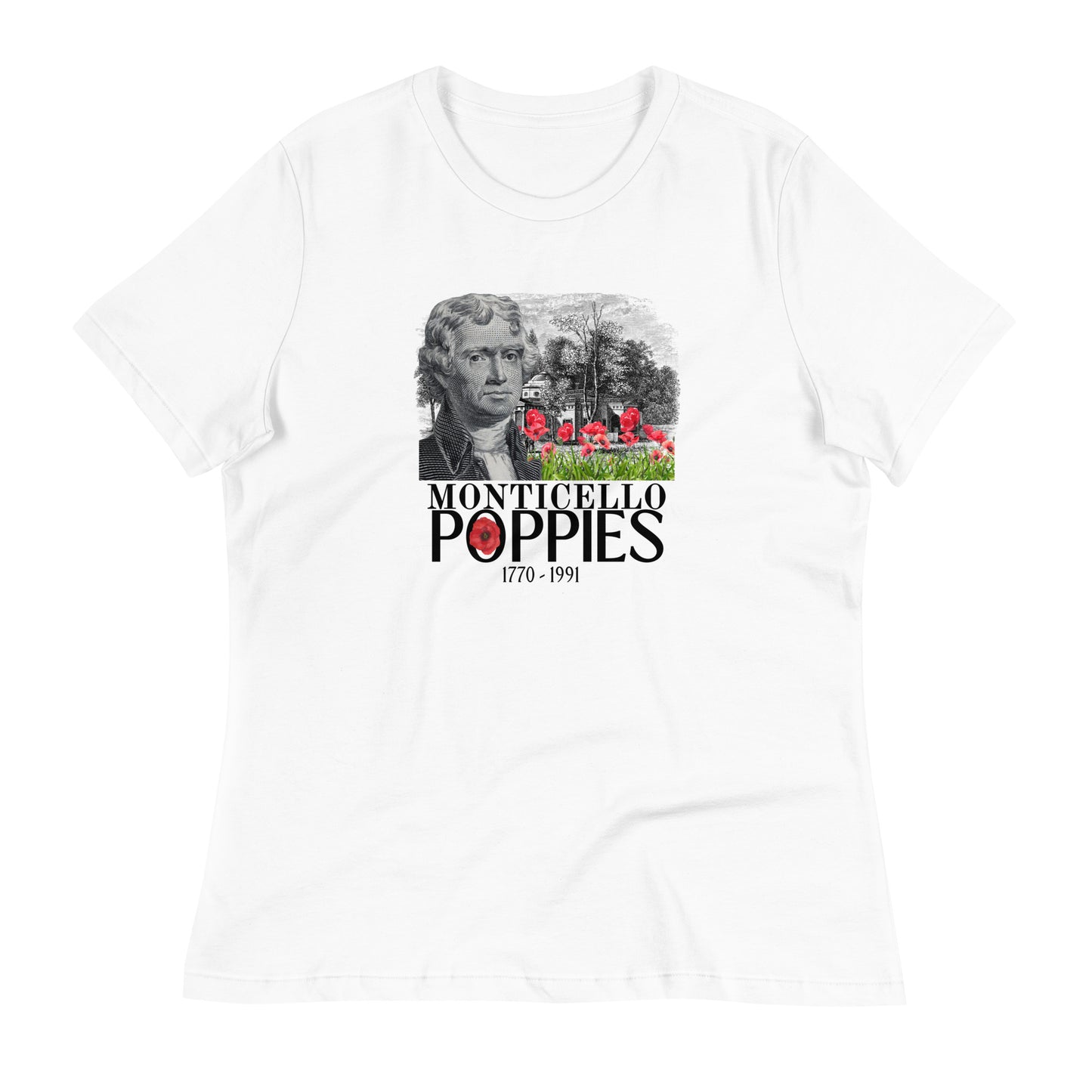 Monticello Poppies - Women's Relaxed T-Shirt