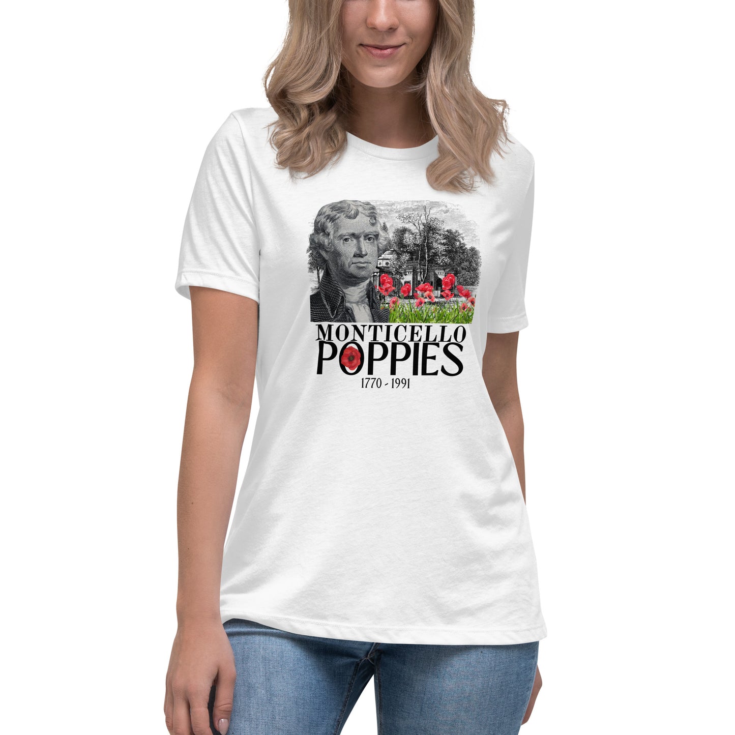 Monticello Poppies - Women's Relaxed T-Shirt