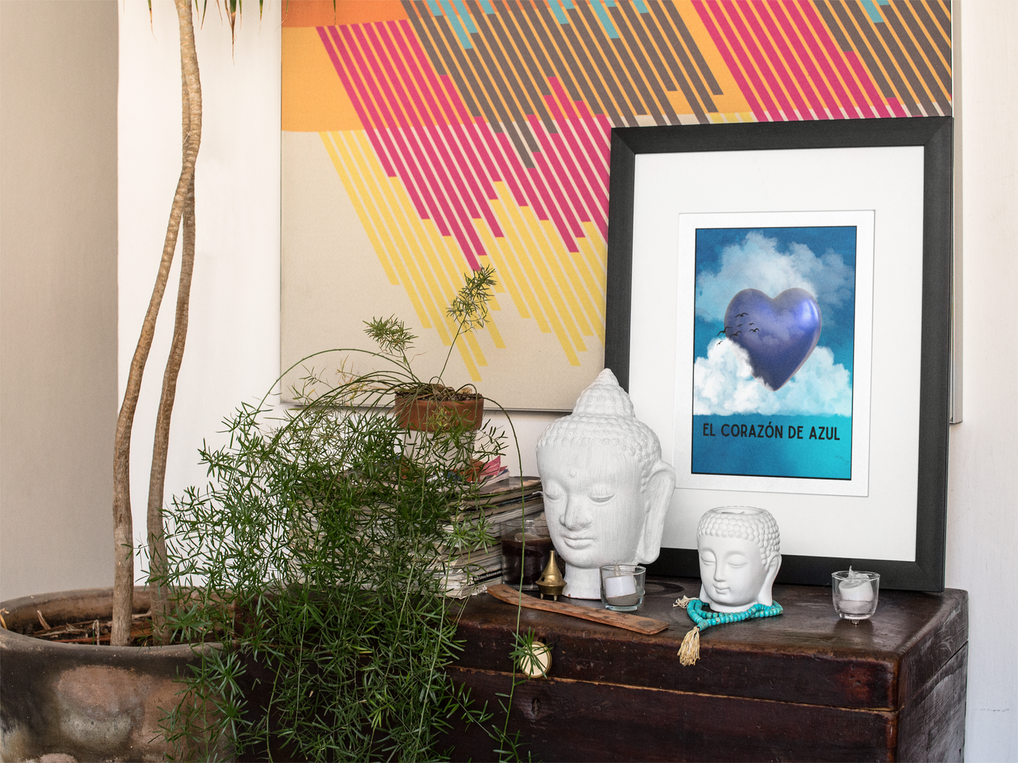 El Corazon De Azul - The Blue Heart - Matte Poster Print