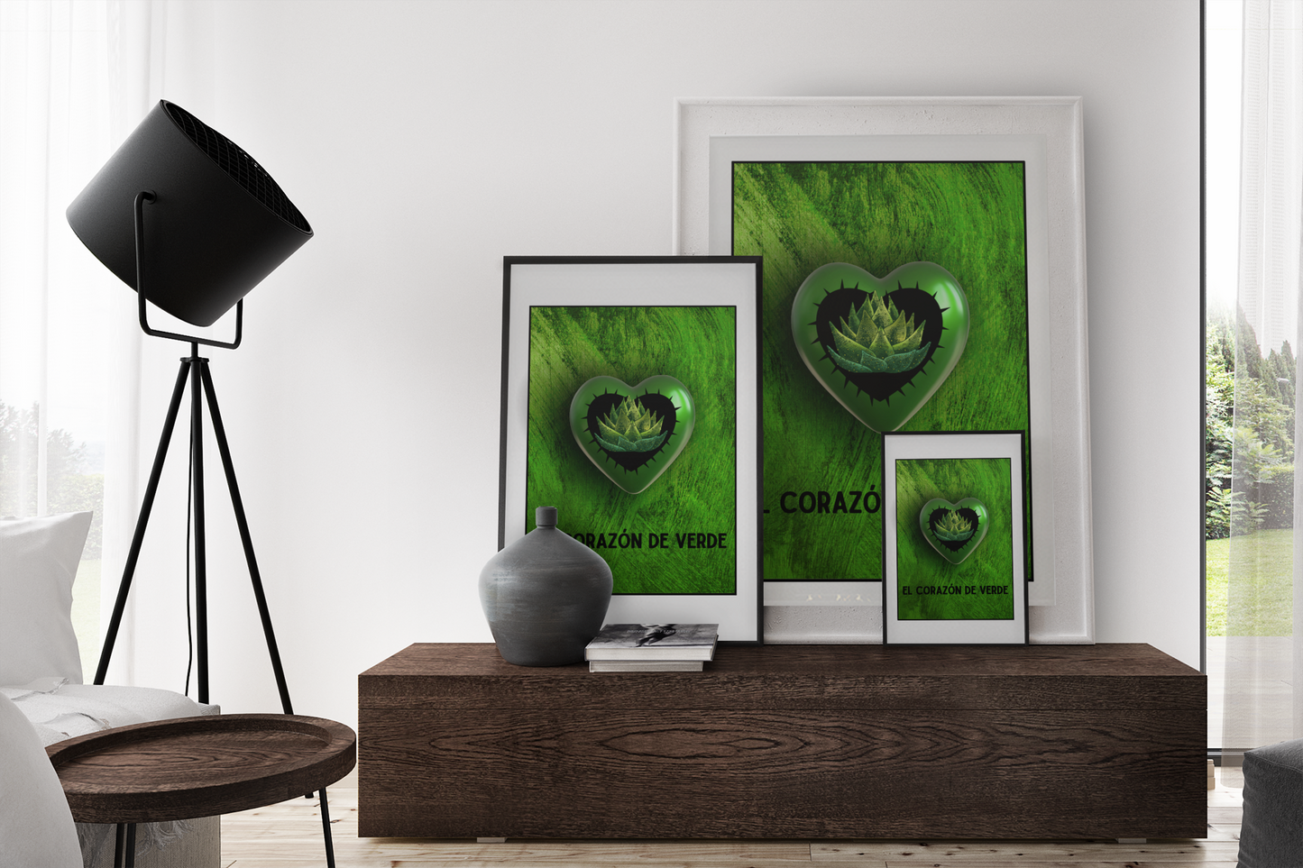 El Corazon De Verde - The Green Heart - Matte Poster Print