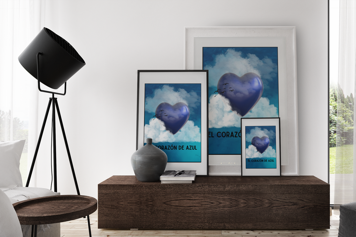 El Corazon De Azul - The Blue Heart - Matte Poster Print