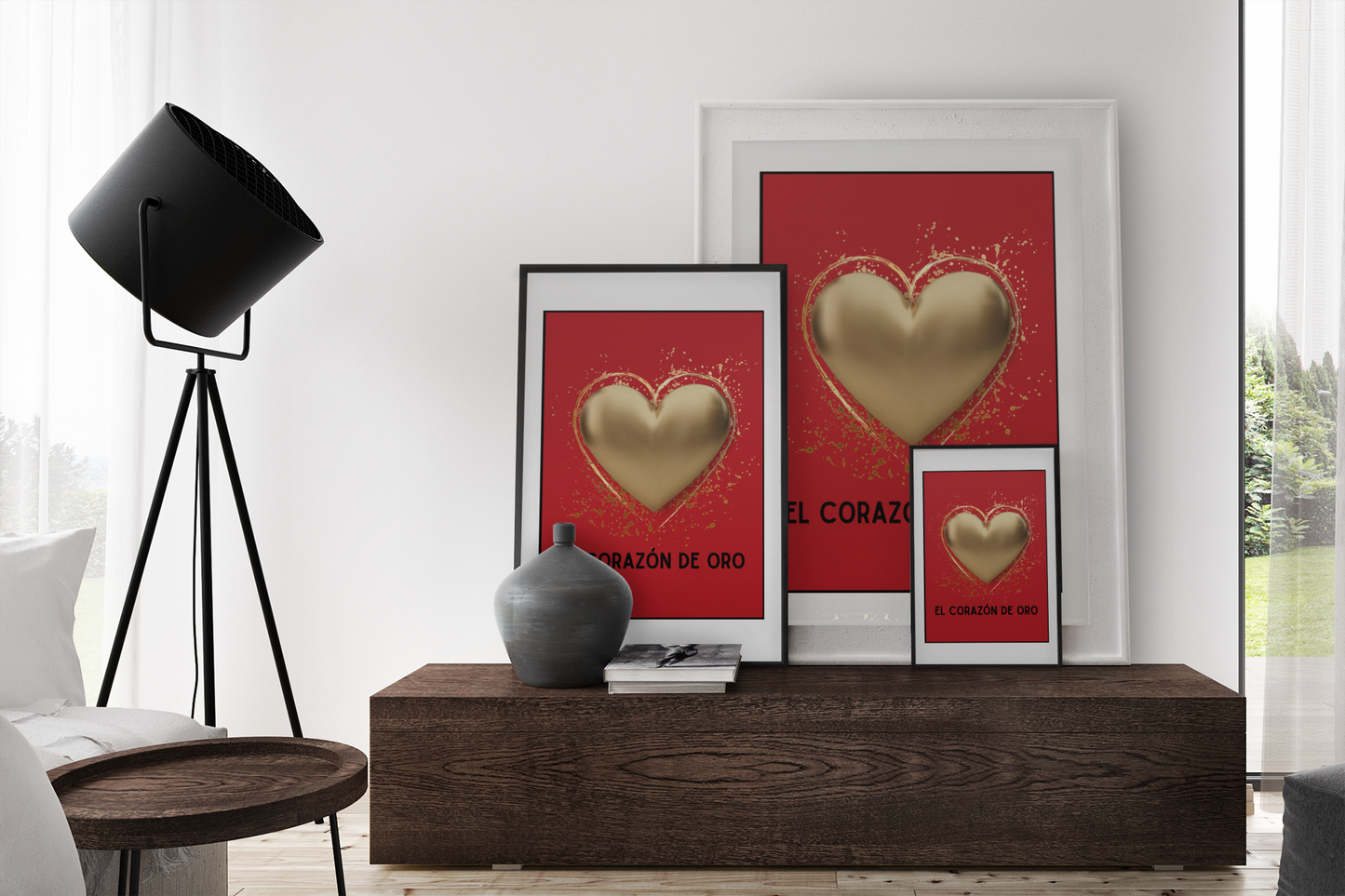 El Corazon De Oro - The Gold Heart - Matte Poster Print