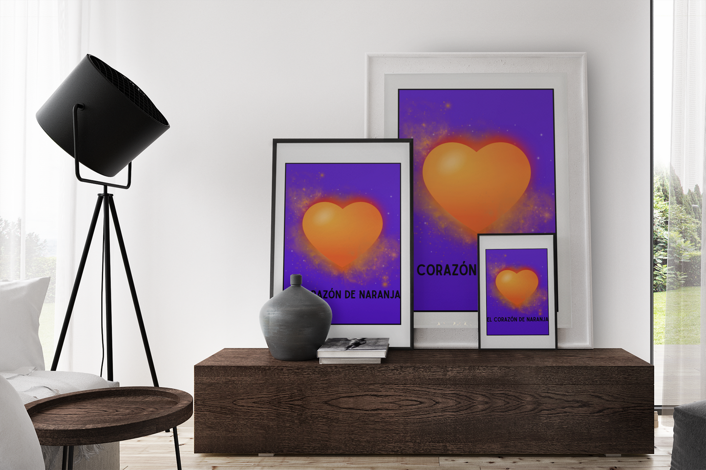 El Corazon De Naranja - The Orange Heart - Matte Poster Print