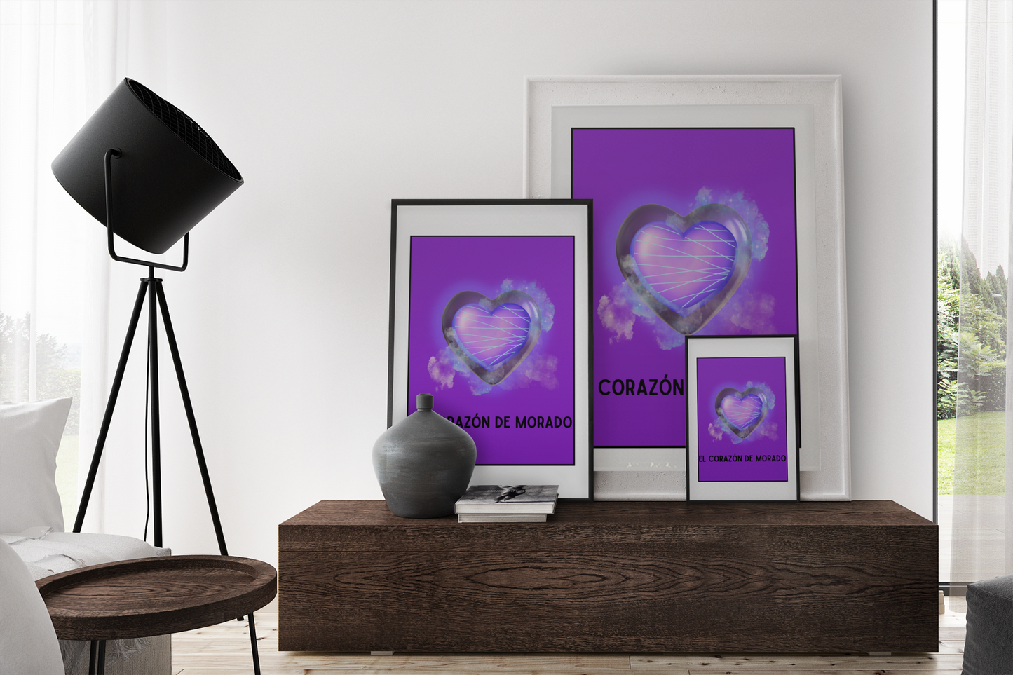 El Corazon De Morado - The Purple Heart - Matte Poster Print