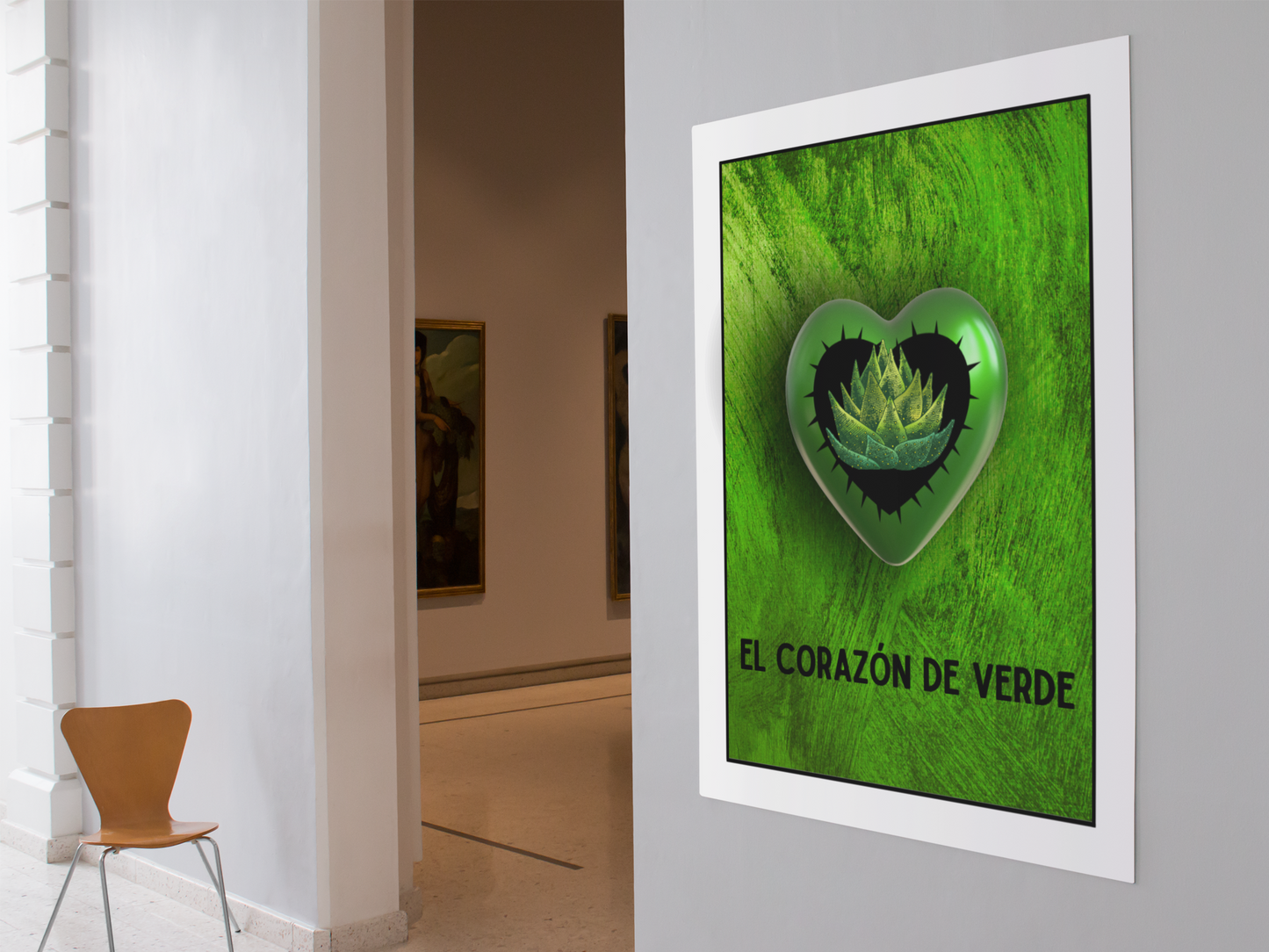 El Corazon De Verde - The Green Heart - Matte Poster Print