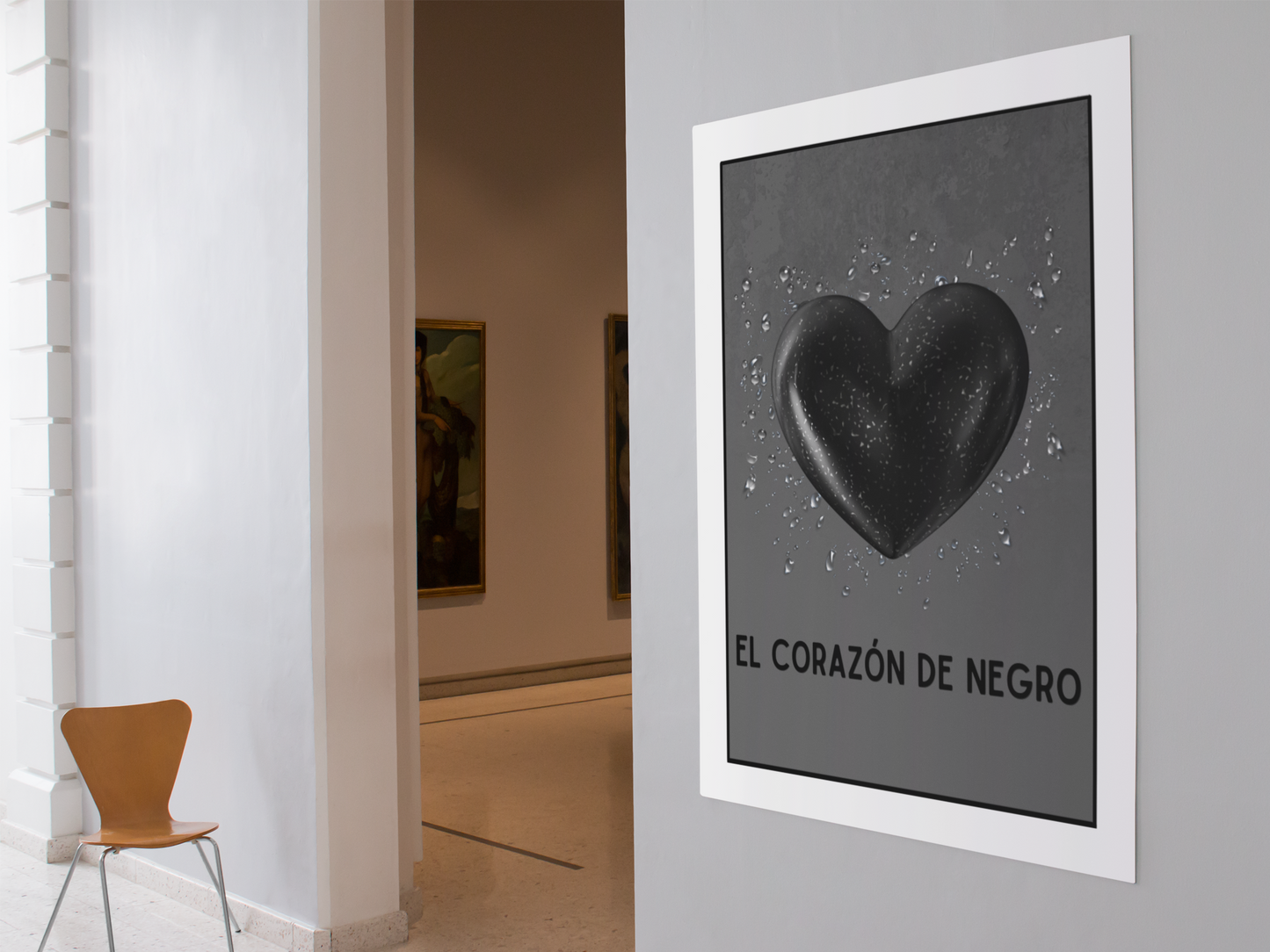 El Corazon De Negro - The Black Heart - Matte Poster Print