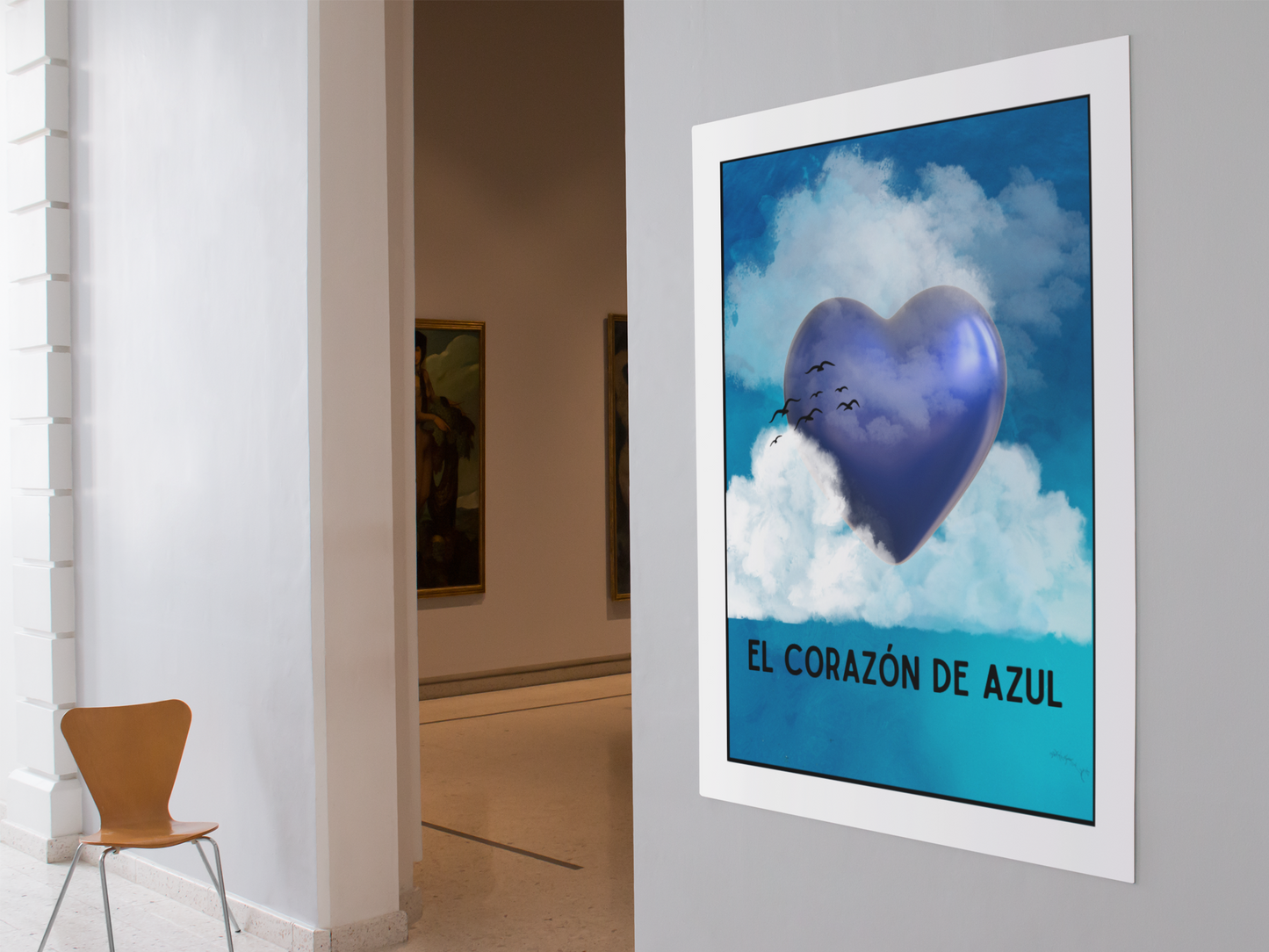El Corazon De Azul - The Blue Heart - Matte Poster Print
