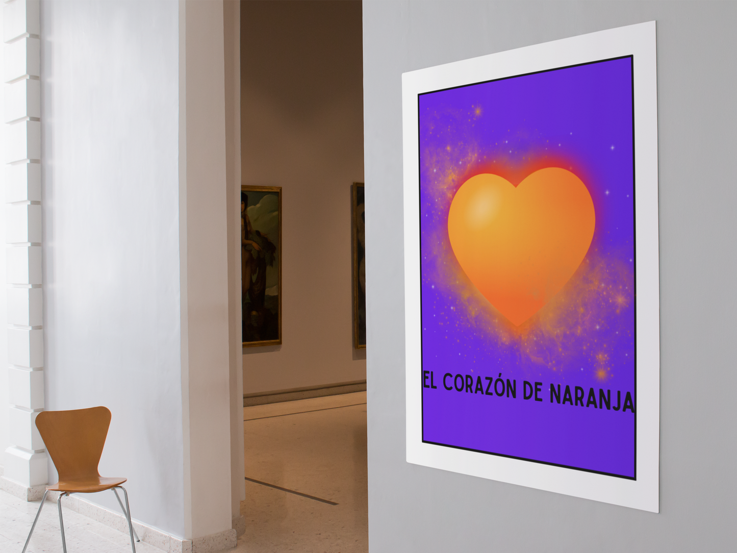 El Corazon De Naranja - The Orange Heart - Matte Poster Print