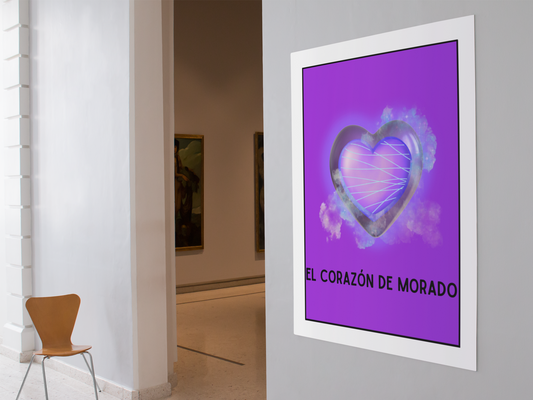 El Corazon De Morado - The Purple Heart - Matte Poster Print